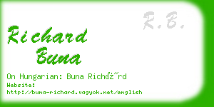 richard buna business card